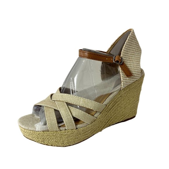 NIB LUCKY BRAND MAHIMA ESPADRILLE PLATFORM SANDALS - Picture 1 of 8